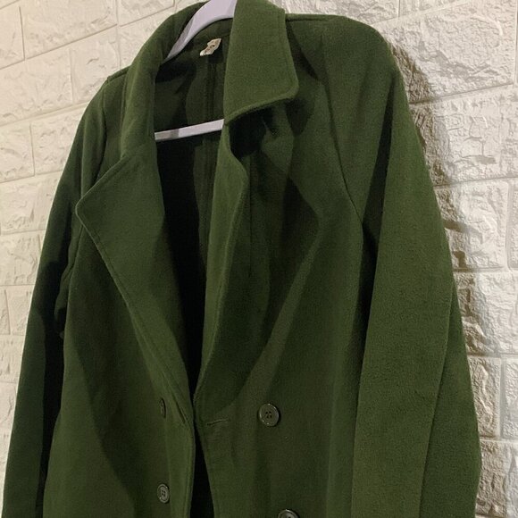 Casual Overcoat For Women's Solid Double Breasted Overcoat Winter Outerwear Fall - Picture 4 of 6